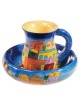 Wooden Jerusalem Mayim Achronim | Mayim Achronim Sets | Judaica